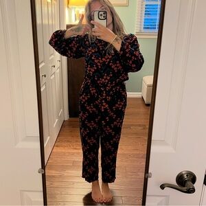 NWOT COMPANIA FANTASTICA Poppy Floral Jumpsuit size small